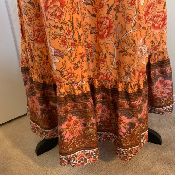 Boho Floral Ruffle Hem Cami Dress - Picture 8 of 10